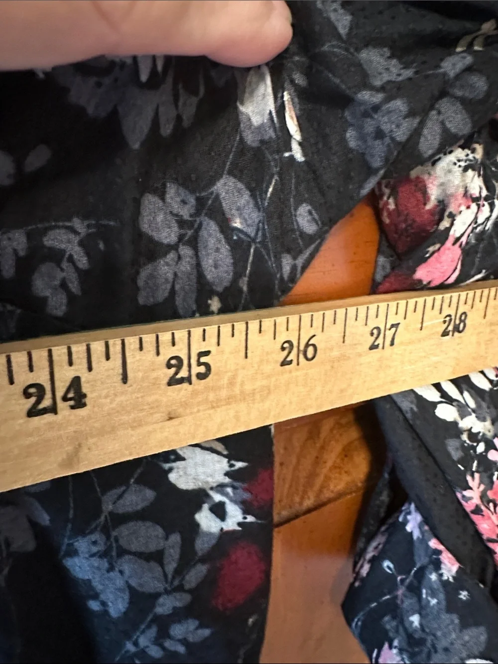 NWT croft & barrow Black Floral Button-Down Shirt with Pink and Blue Accents 2X